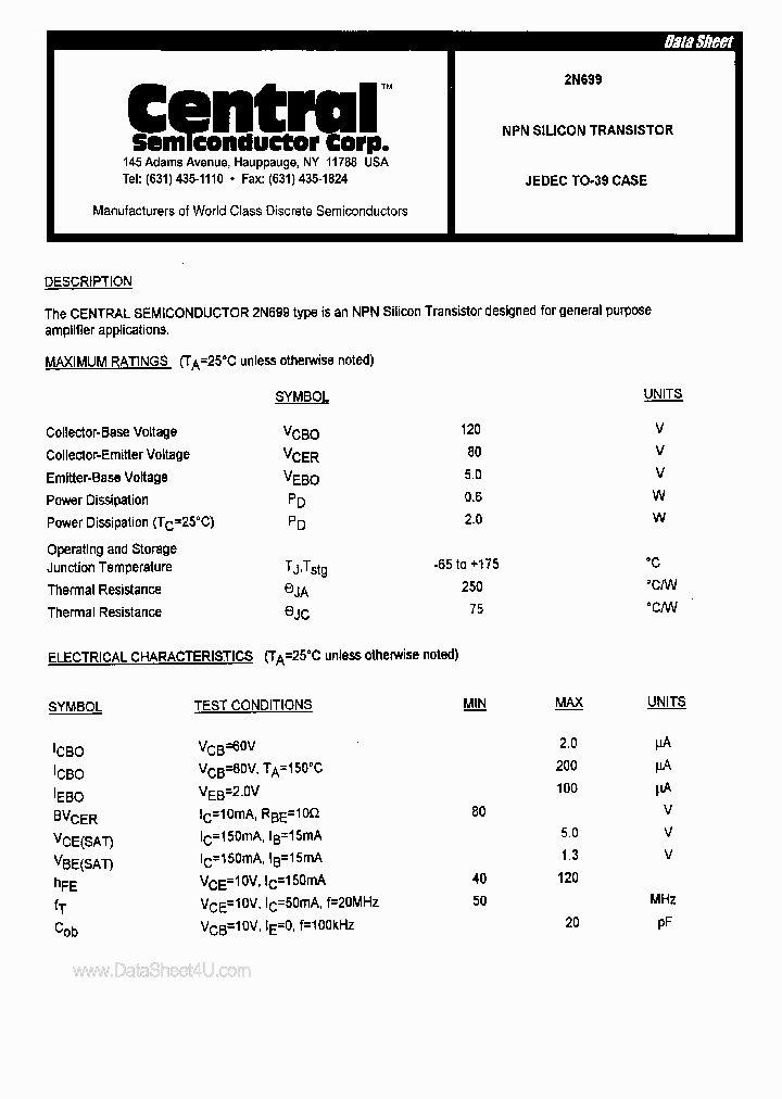 2N699_2262163.PDF Datasheet