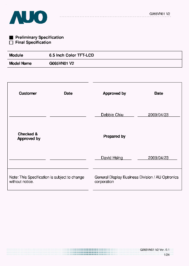 G065VN01V2_2320996.PDF Datasheet