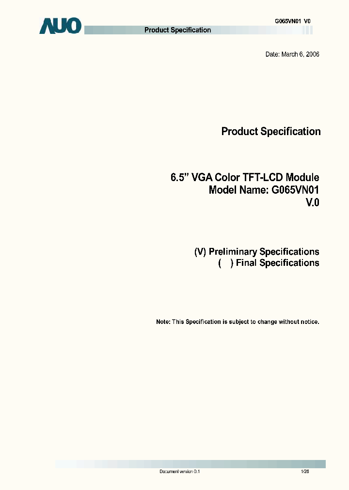 G065VN01V0_2320994.PDF Datasheet