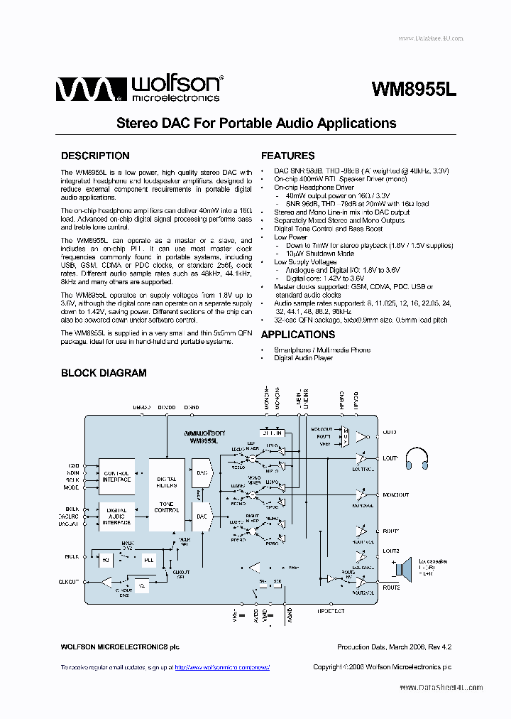 WM8995L_2725496.PDF Datasheet