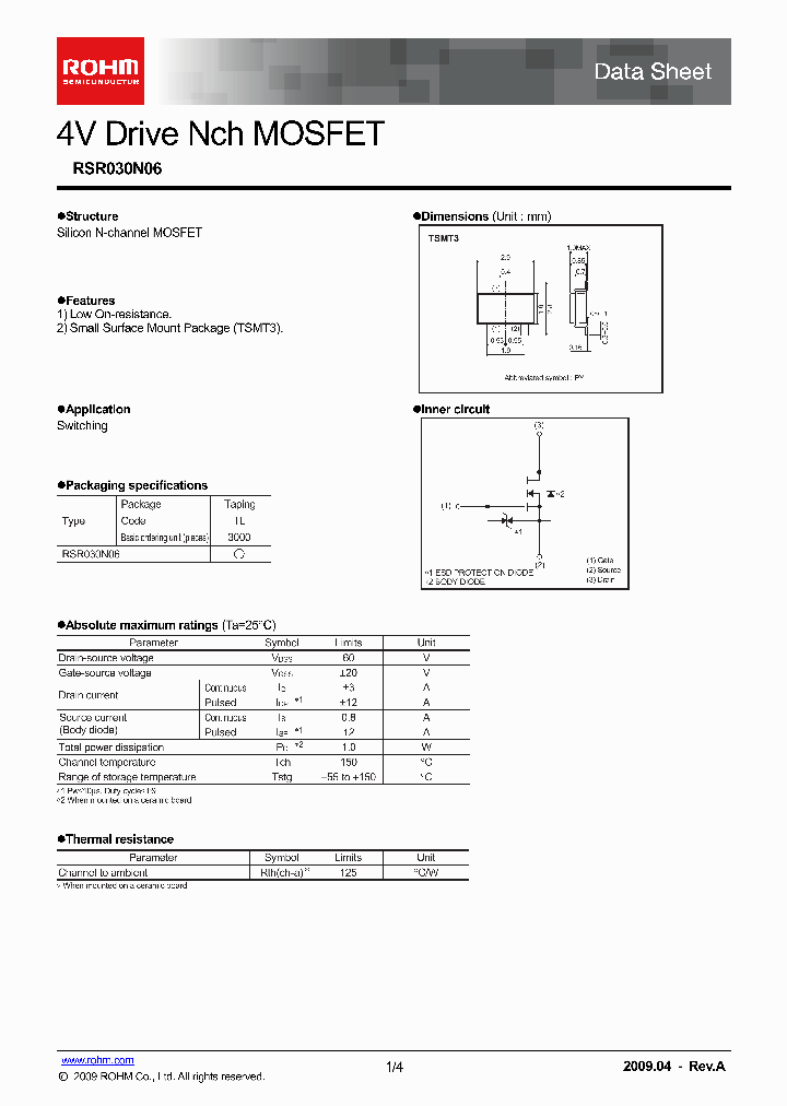 RSR030N06_2752083.PDF Datasheet