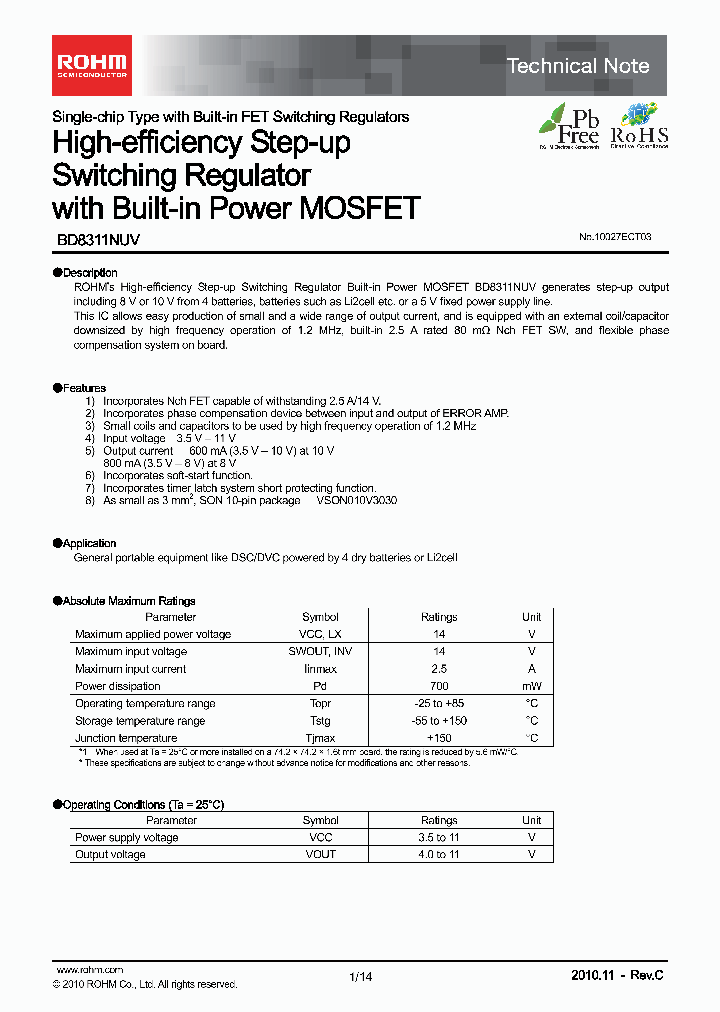 BD8311NUV10_2760852.PDF Datasheet