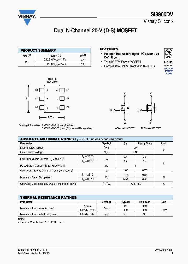 SI3900DV-T1-GE3_2985266.PDF Datasheet