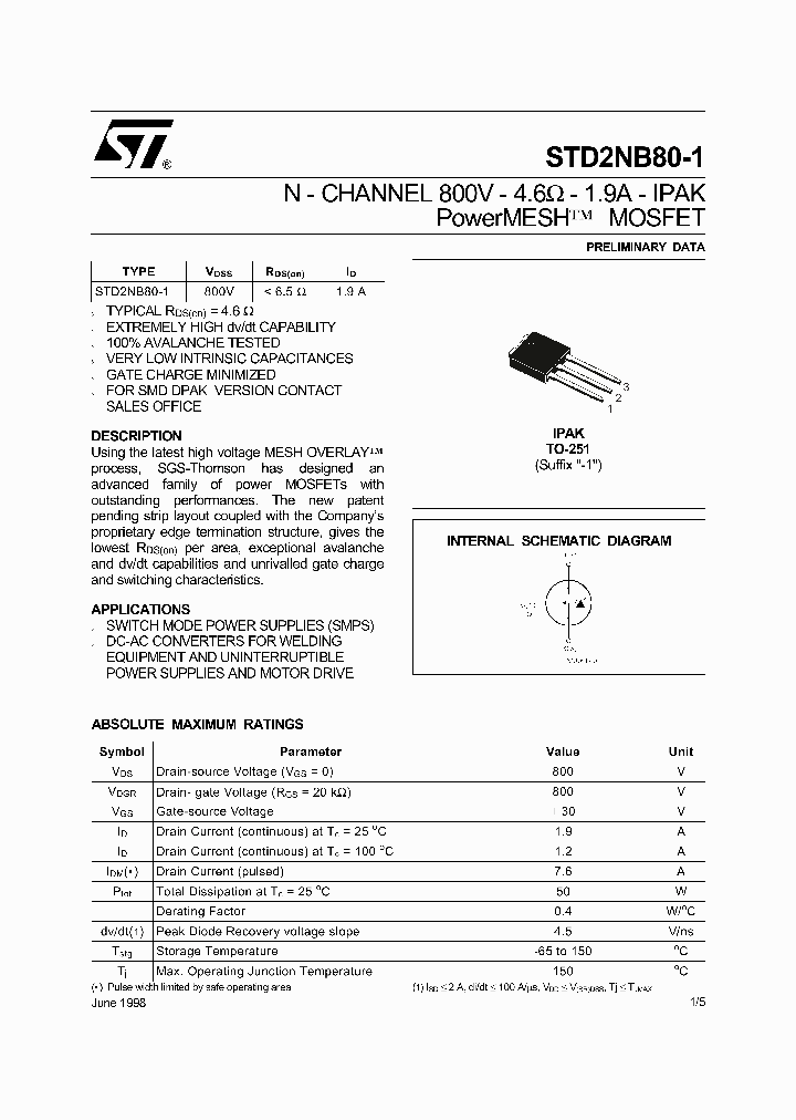 STD2NB80-1_2988305.PDF Datasheet