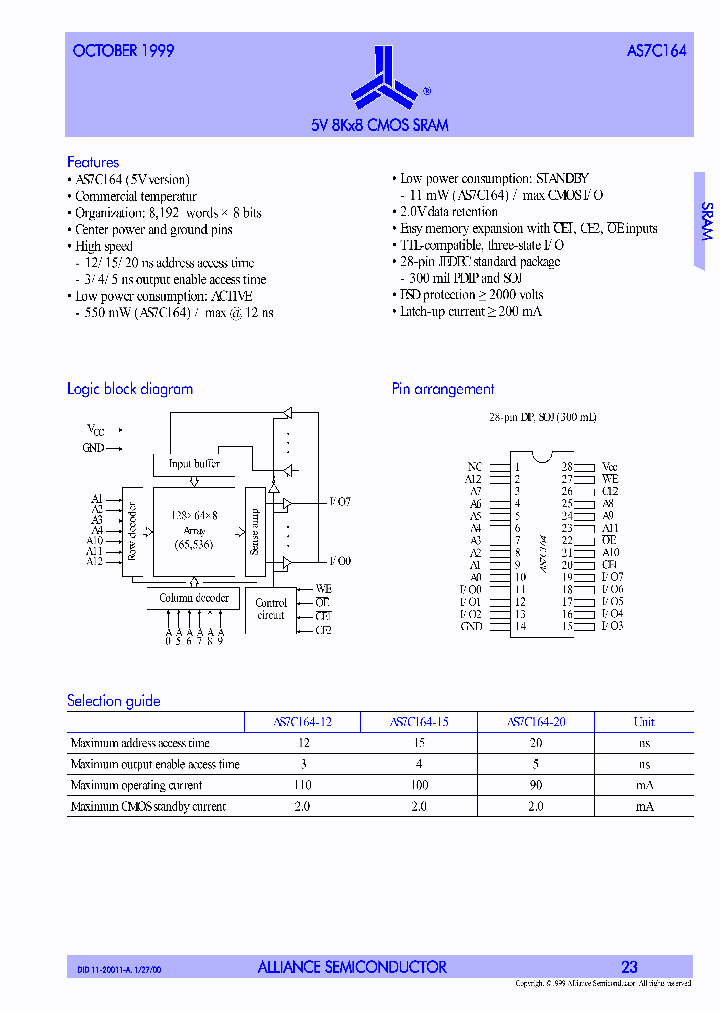 AS7C164_3058141.PDF Datasheet