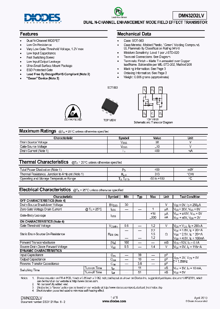 DMN32D2LV_3246680.PDF Datasheet