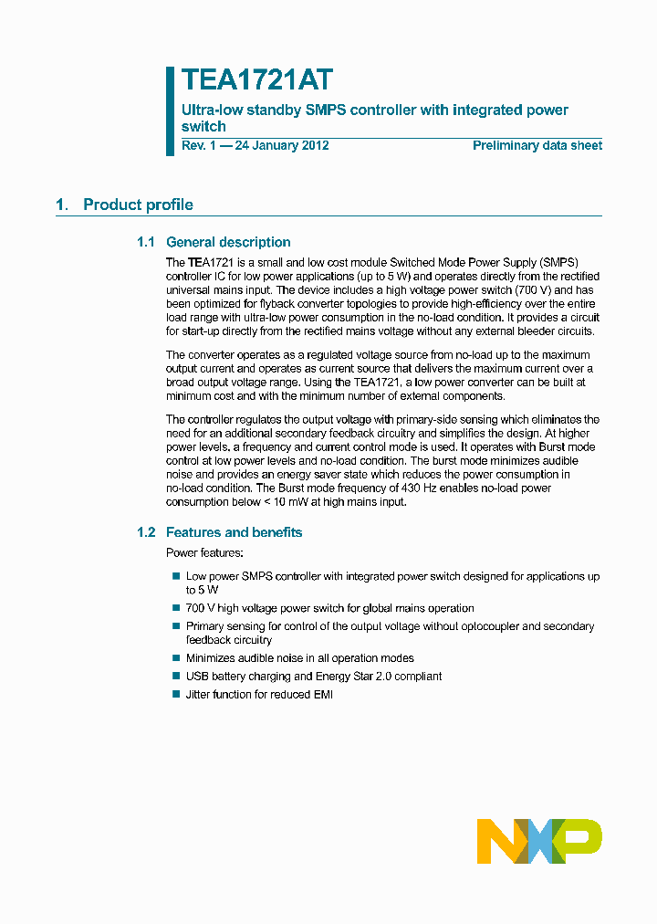 TEA1721AT-N1_3273759.PDF Datasheet