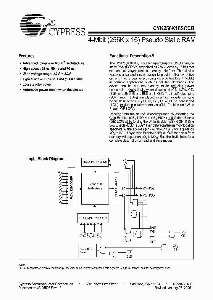 CYK256K16SCCB_3279917.PDF Datasheet