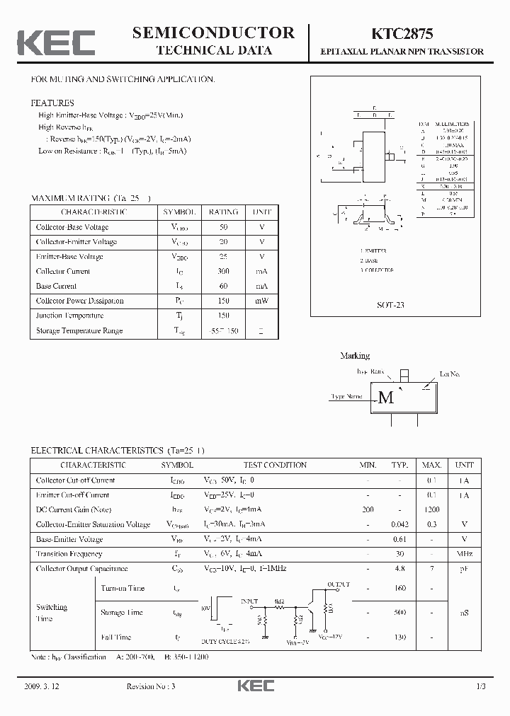 KTC2875_3579790.PDF Datasheet