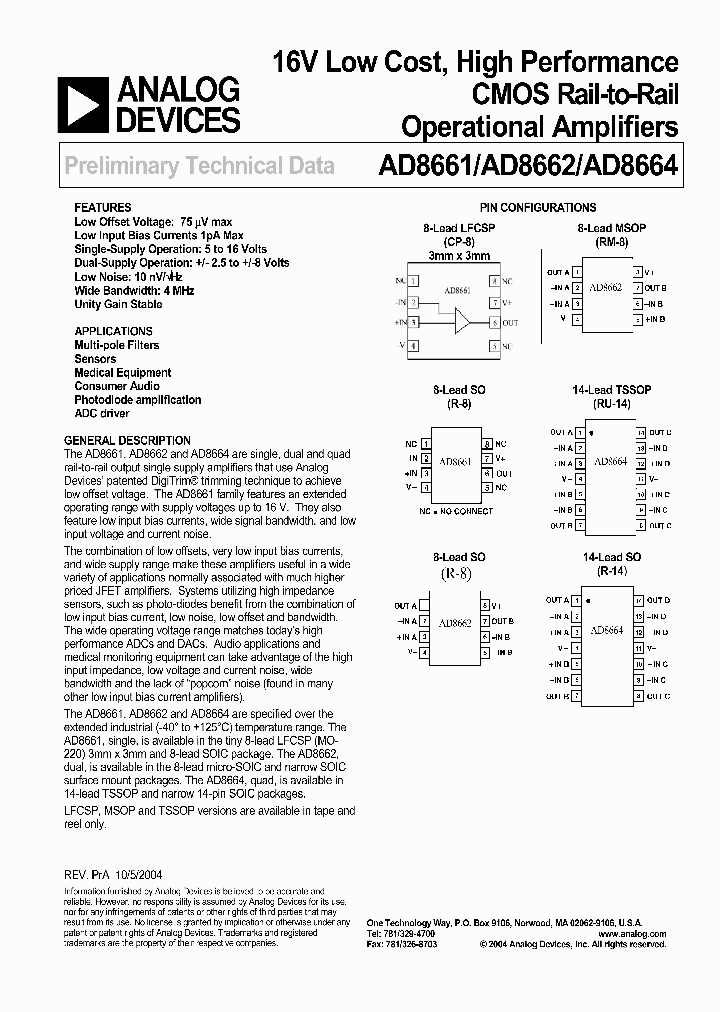 AD8661ACPZ-R2_3656760.PDF Datasheet