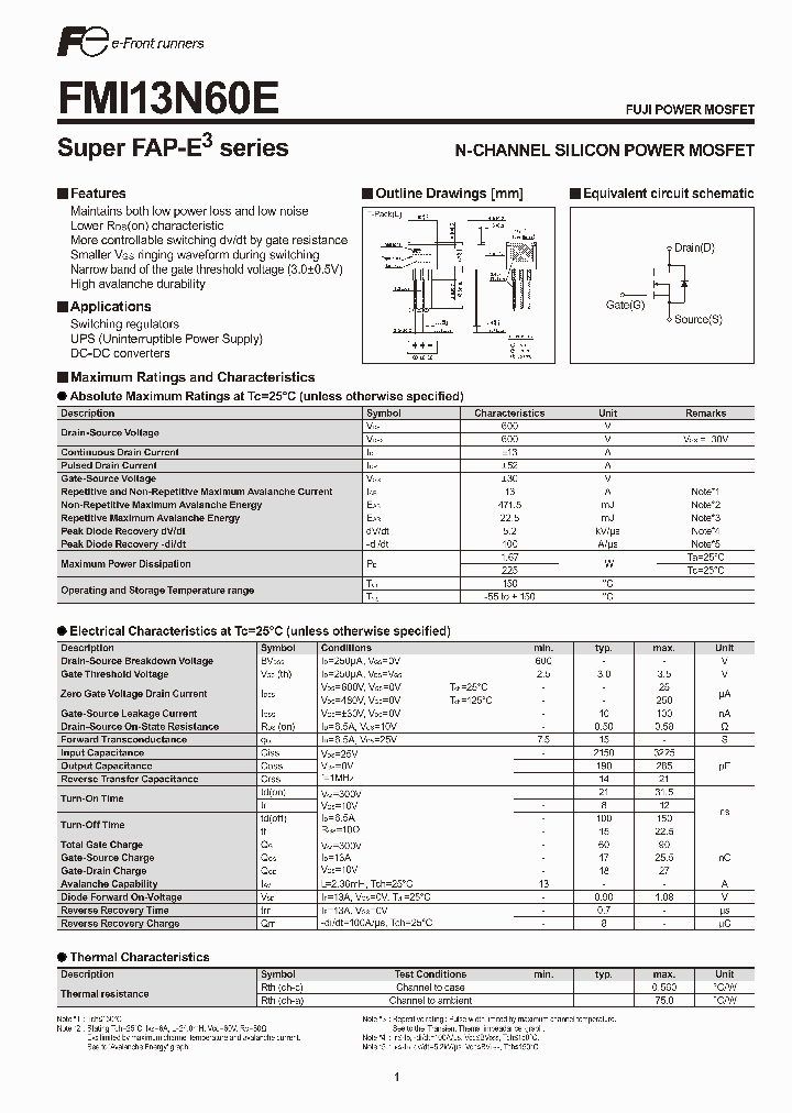 FMI13N60E_3670479.PDF Datasheet