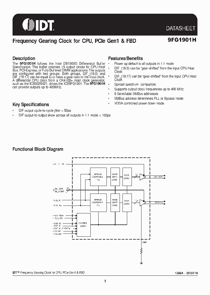 9FG1901HKLF_3702111.PDF Datasheet