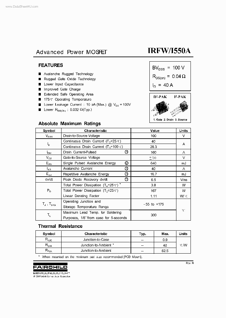 IRFW550A_3707393.PDF Datasheet