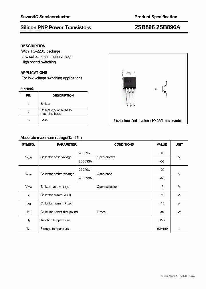 2SB896_3718909.PDF Datasheet