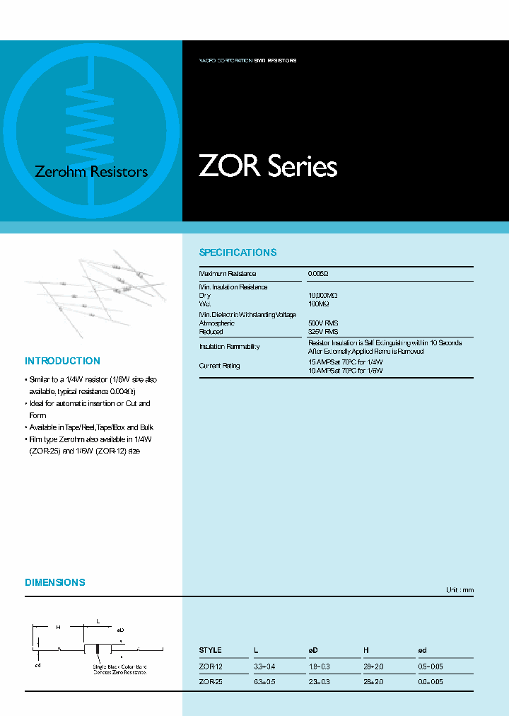 ZOR-12_3819198.PDF Datasheet