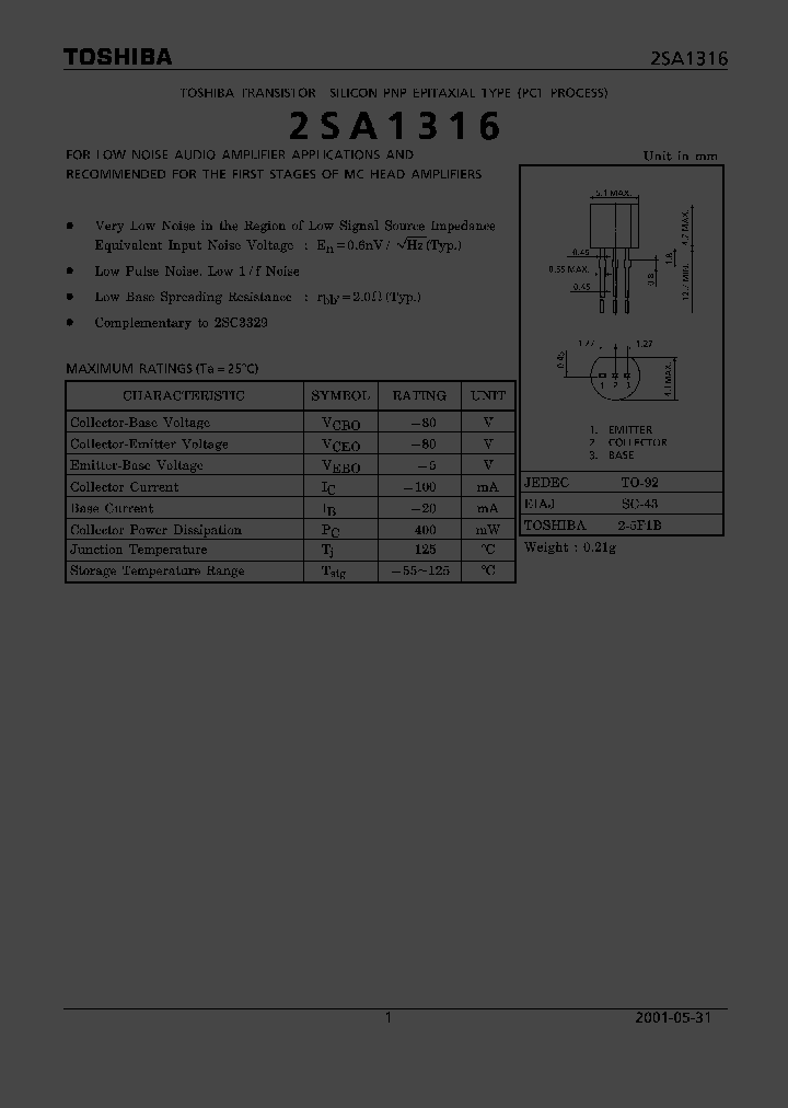 2SA1316GR_4216600.PDF Datasheet