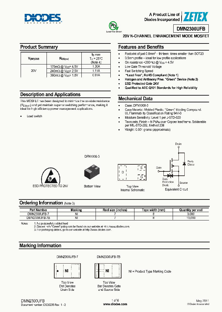 DMN2300UFB-7B_4356723.PDF Datasheet