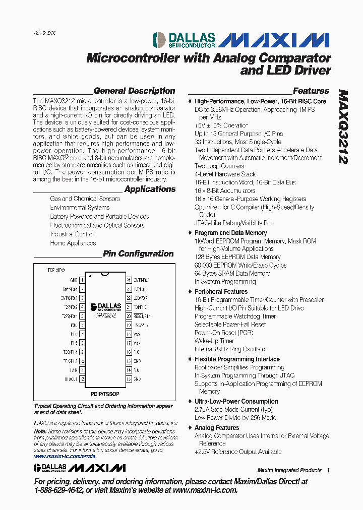 MAXQ3212-EJX_4422546.PDF Datasheet