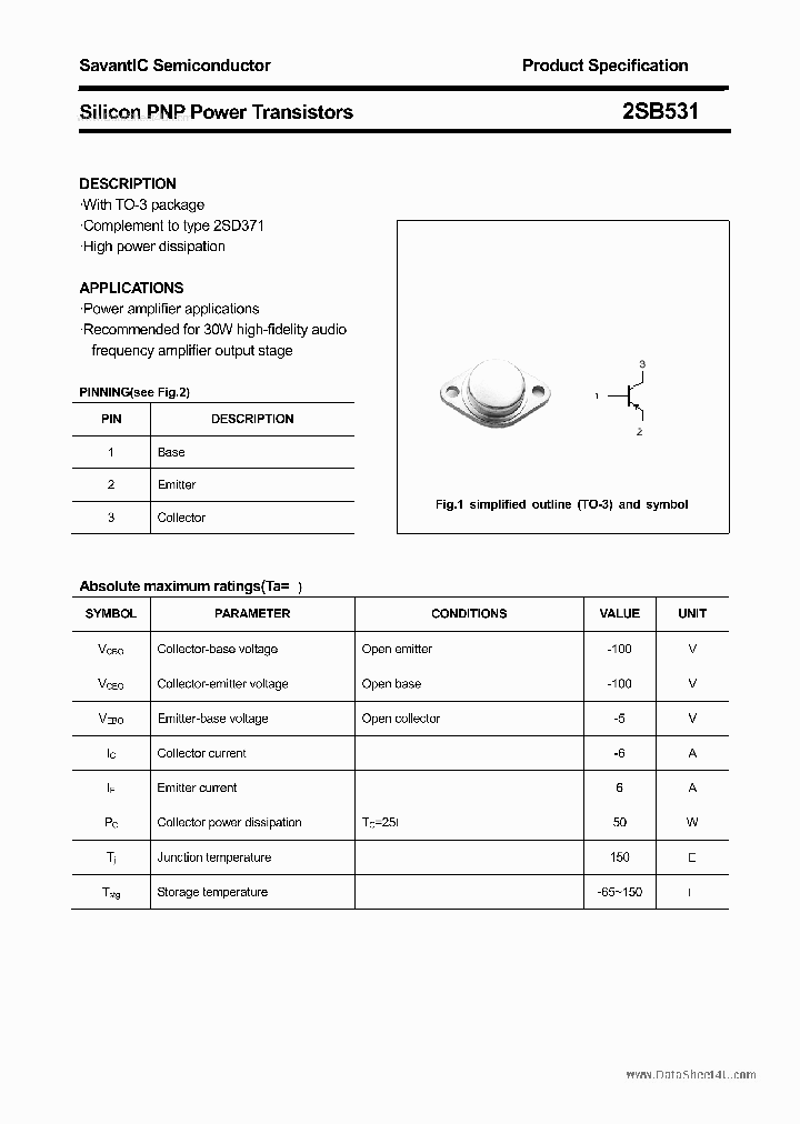 2SB531_4602905.PDF Datasheet