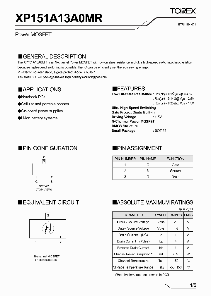 XP151A13A0MR1_4605495.PDF Datasheet