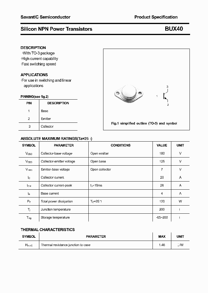 BUX40_4627084.PDF Datasheet