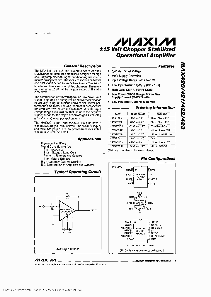 MAX421CPD_5000564.PDF Datasheet