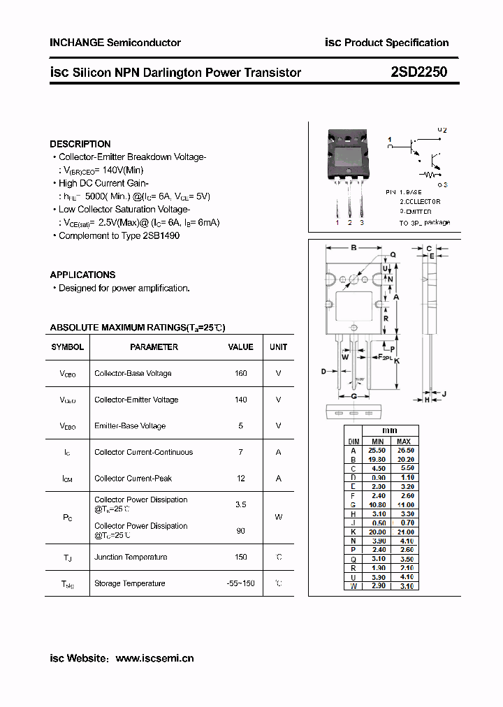 2SD2250_5207863.PDF Datasheet