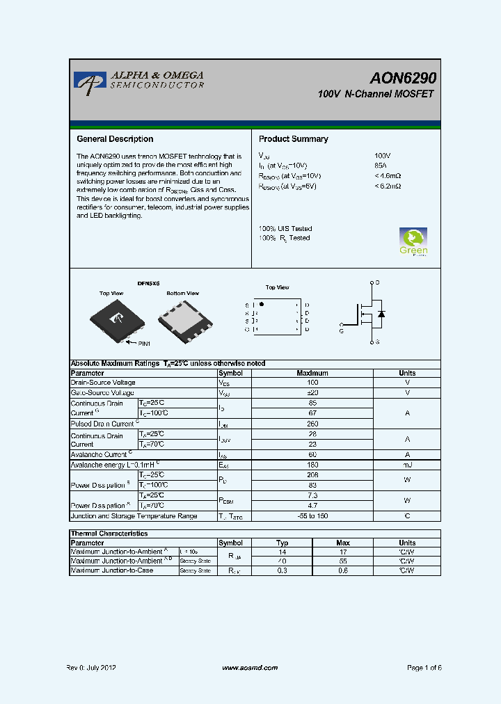 AON6290_5267151.PDF Datasheet