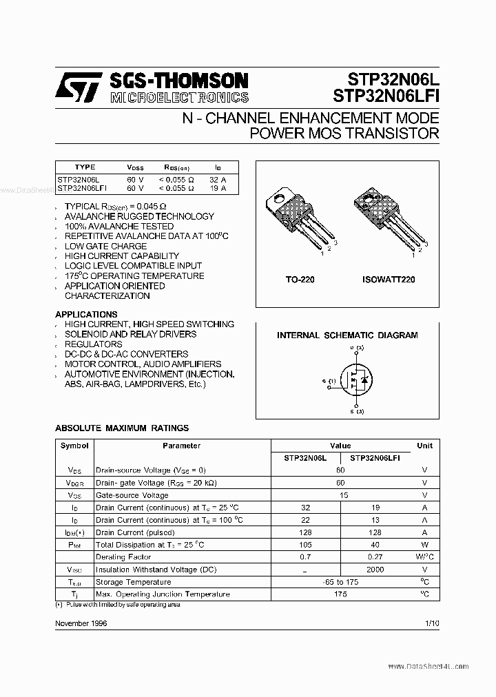 STP32N06L_5393625.PDF Datasheet