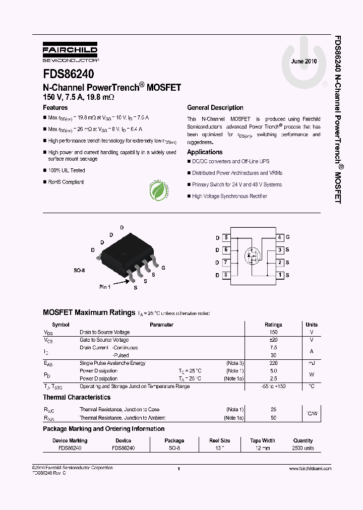 FDS86240_5610343.PDF Datasheet