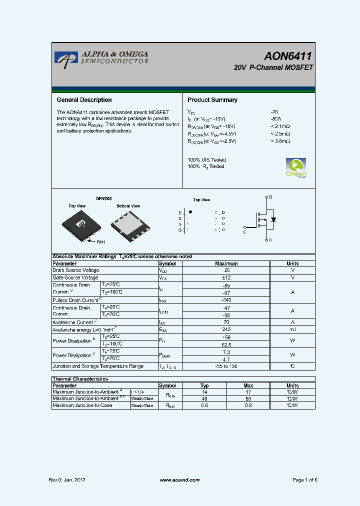 AON6411_5676980.PDF Datasheet