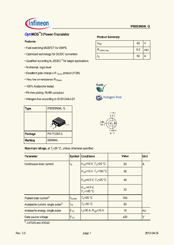 IPB093N04LG_5735771.PDF Datasheet