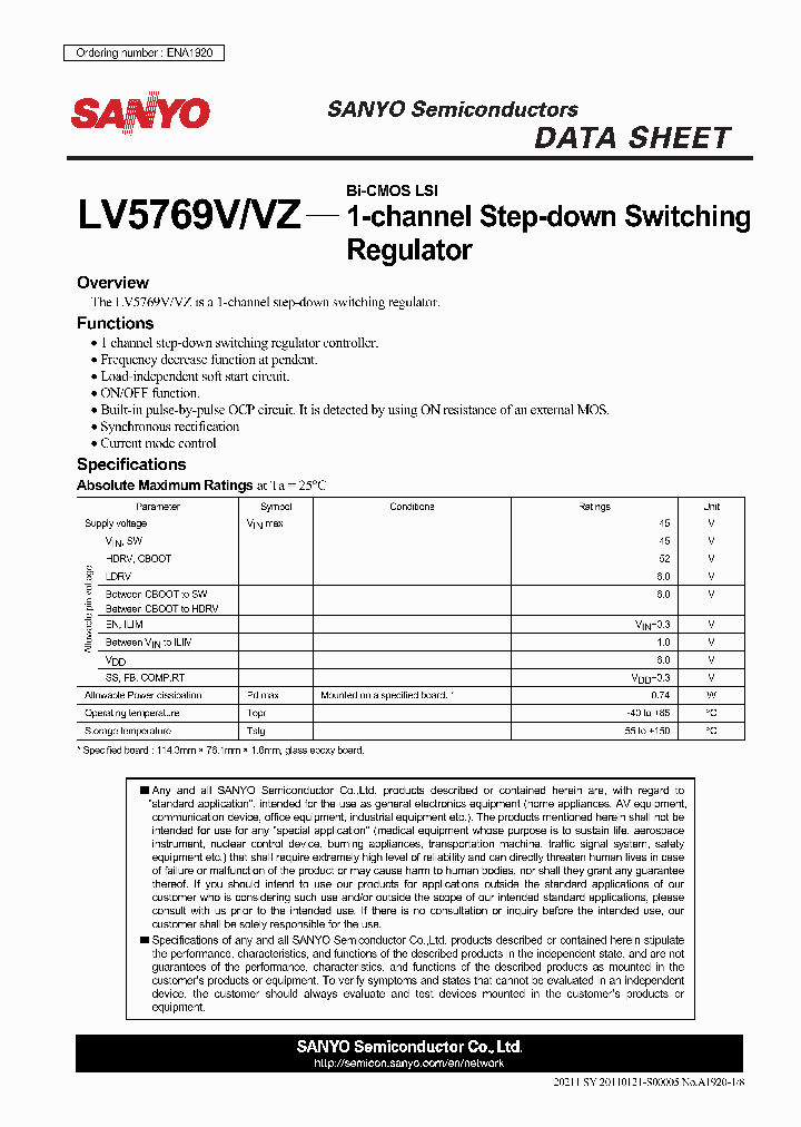 LV5769VZ_5780993.PDF Datasheet