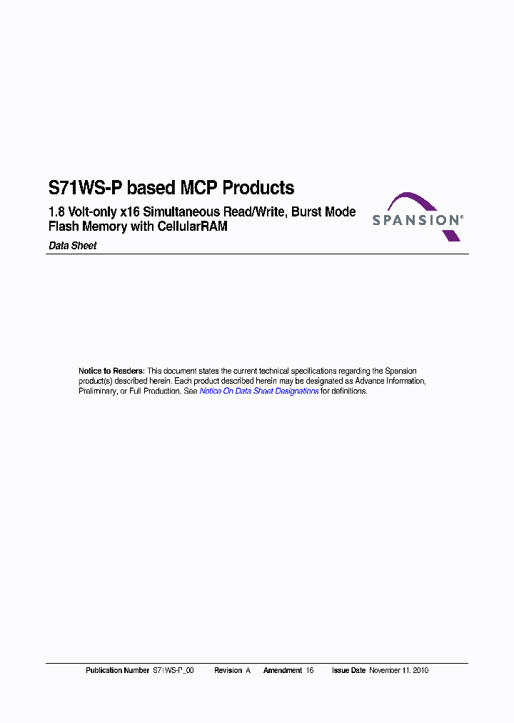 S71WS128PB0HH3RV0_7214290.PDF Datasheet