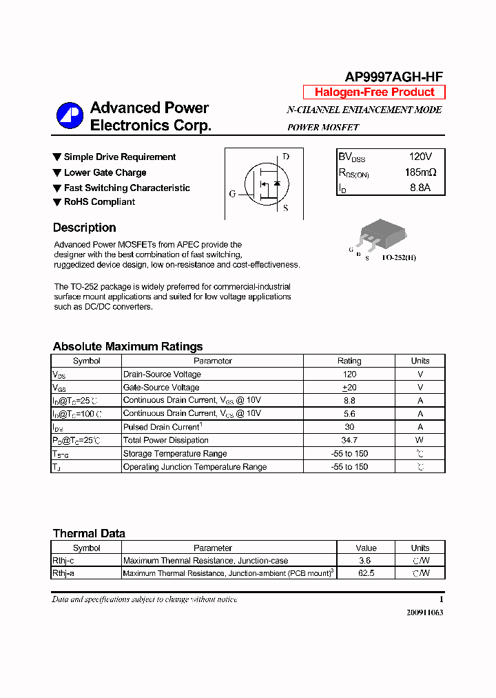 AP9997AGH-HF_7217639.PDF Datasheet