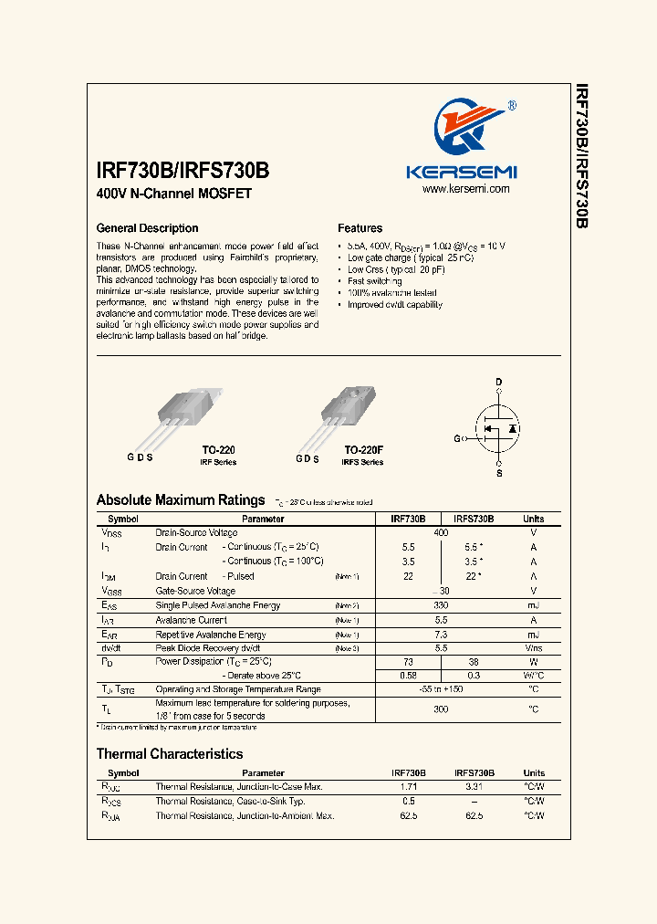 IRFS730B_7239563.PDF Datasheet