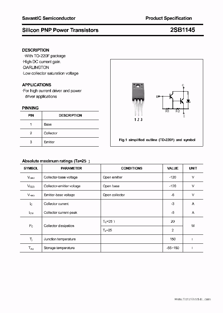 2SB1145_7305290.PDF Datasheet