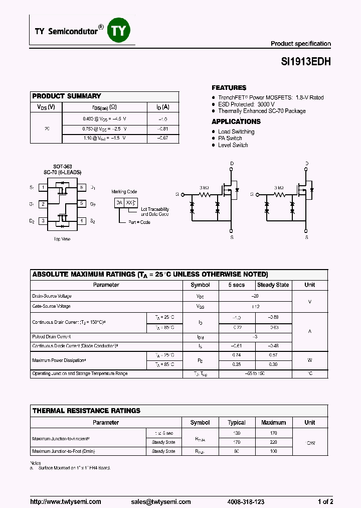 SI1913EDH_7538269.PDF Datasheet