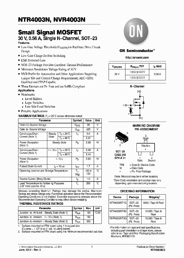 NTR4003N_7618197.PDF Datasheet