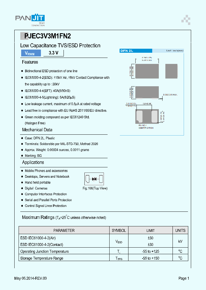 PJEC3V3M1FN2_7641650.PDF Datasheet