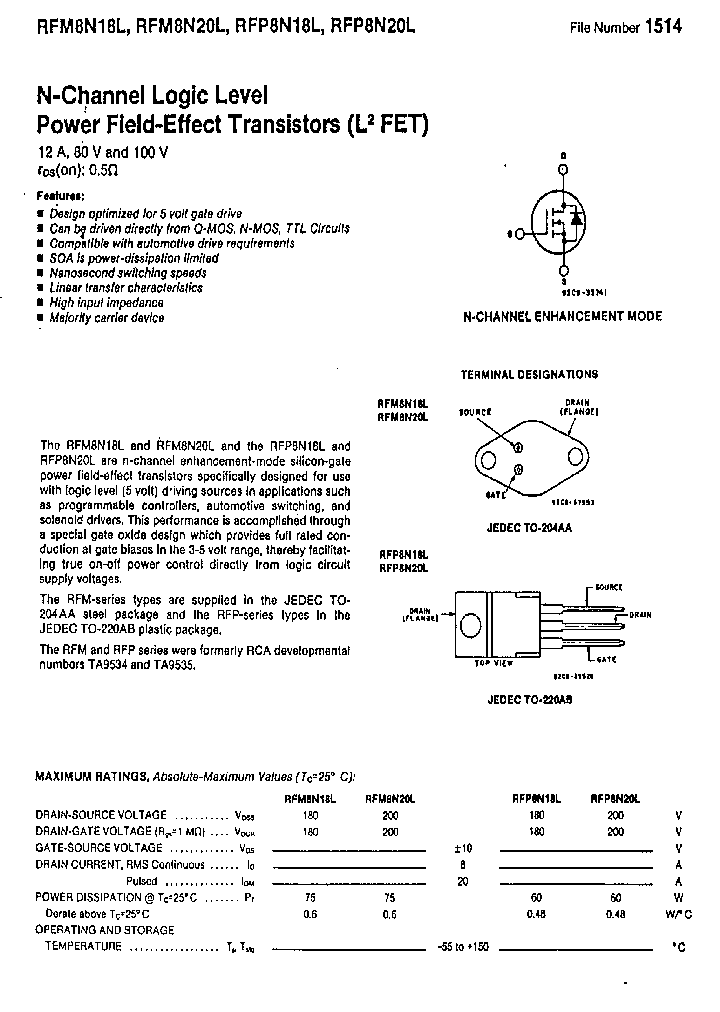 RFM8N18L_7744670.PDF Datasheet