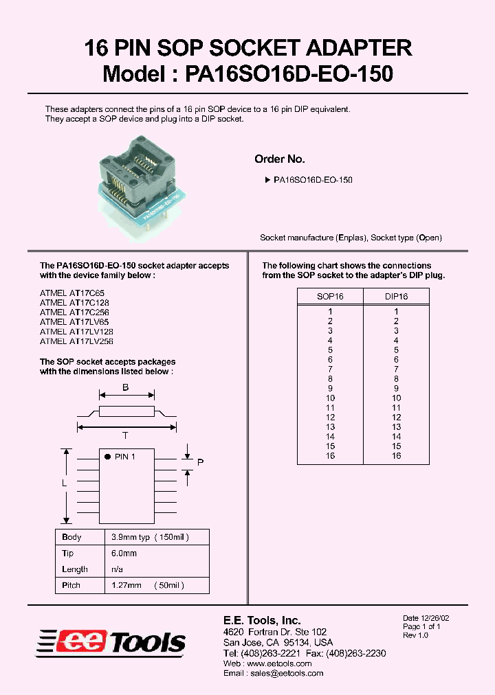 PA16SO16D-EO-150_8010118.PDF Datasheet