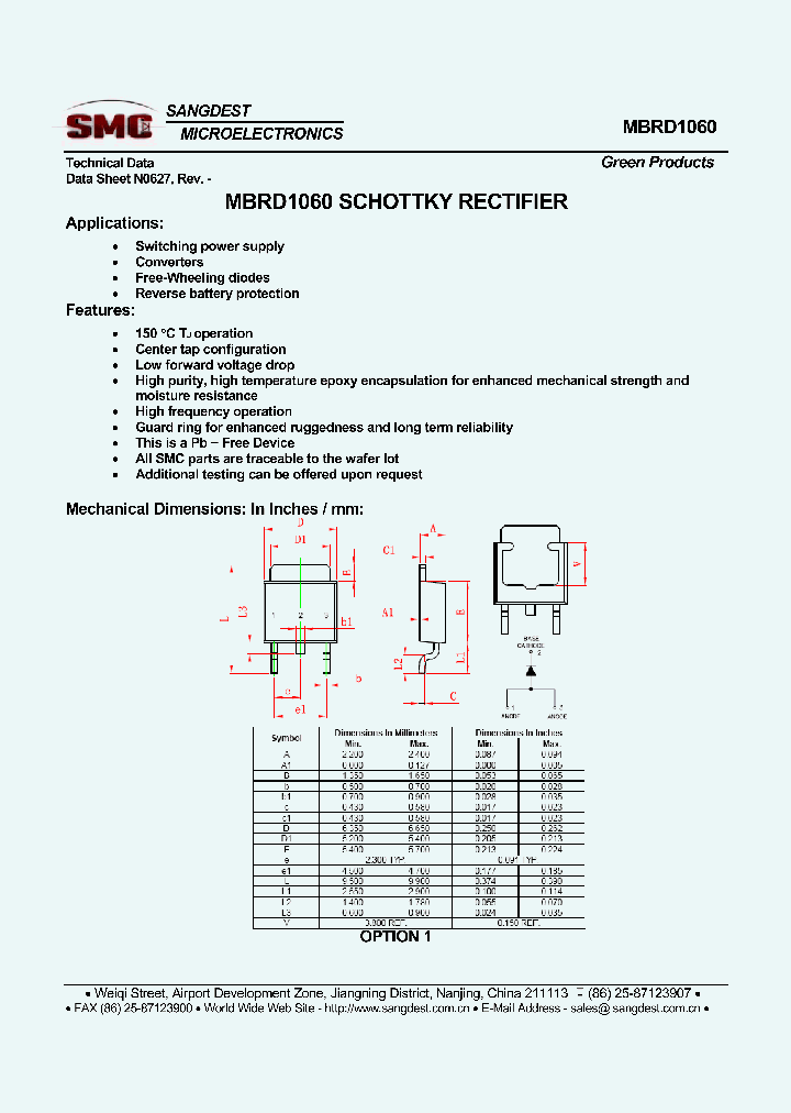 MBRD1060_8150674.PDF Datasheet