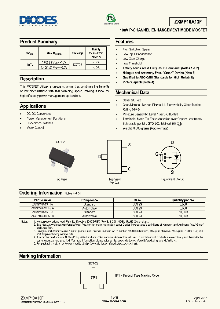 ZXMP10A13FQTA_8227346.PDF Datasheet