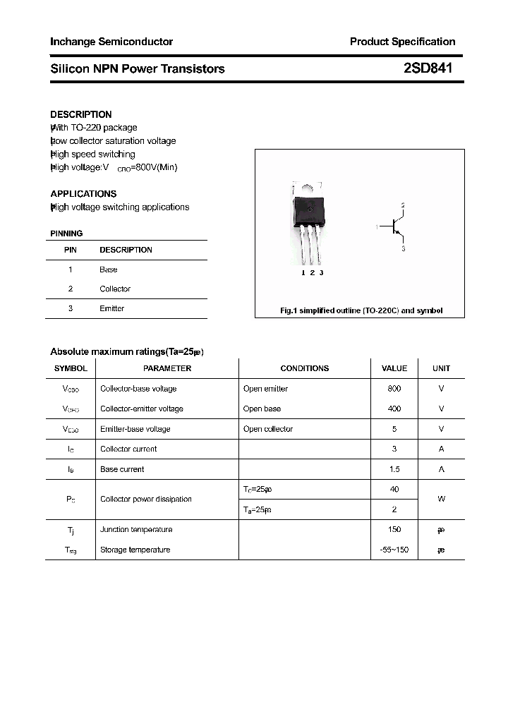 2SD841_8246590.PDF Datasheet