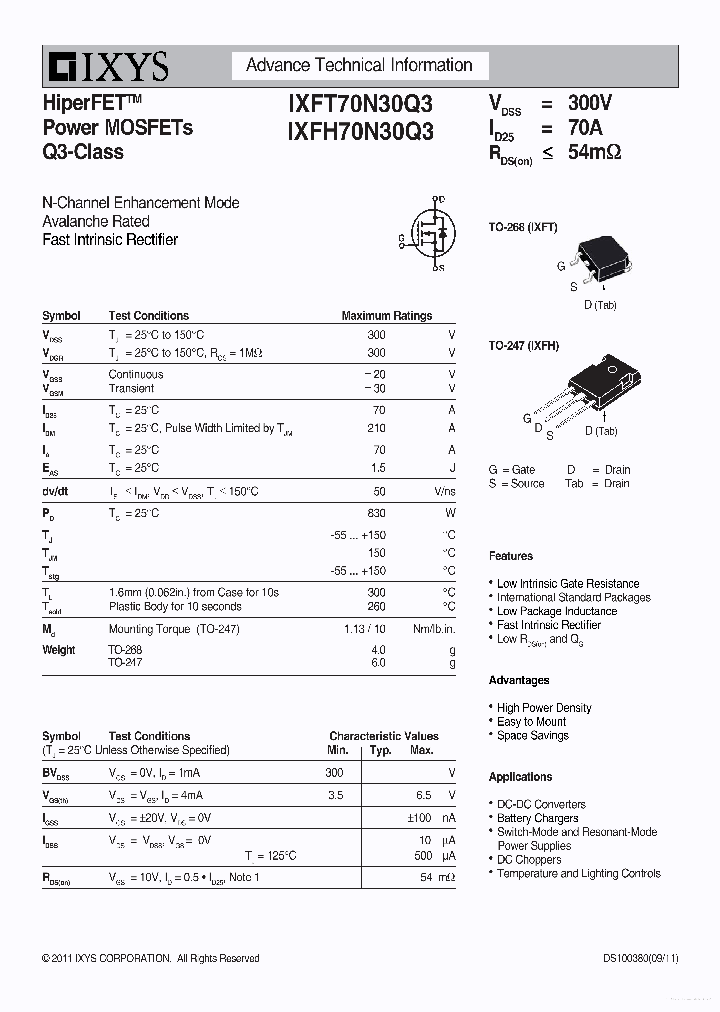 IXFT70N30Q3_7849169.PDF Datasheet