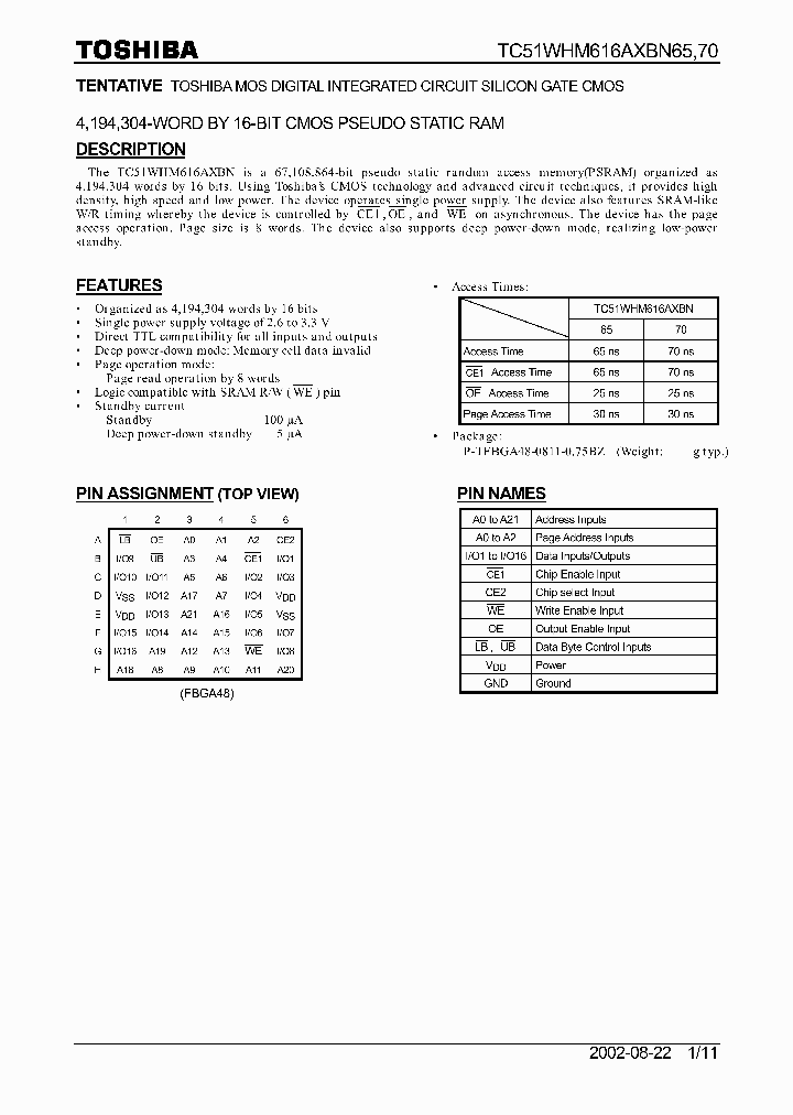 TC51WHM616AXBN_8299683.PDF Datasheet