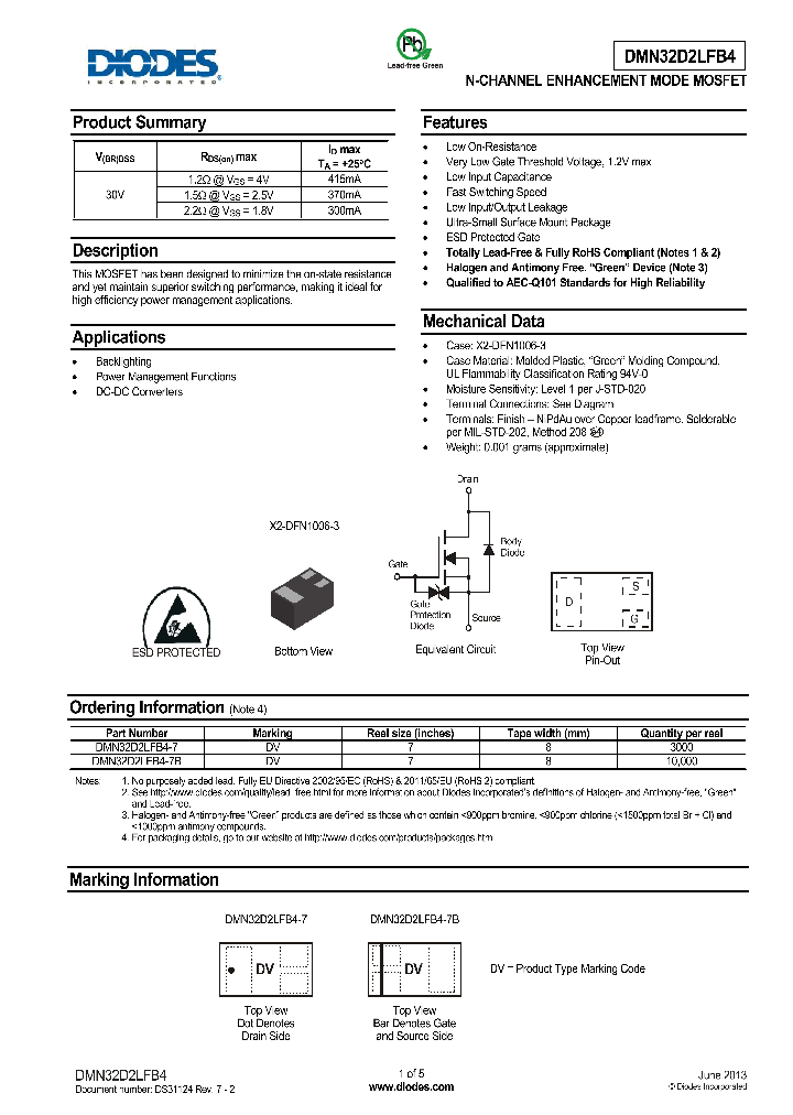 DMN32D2LFB4_8303943.PDF Datasheet