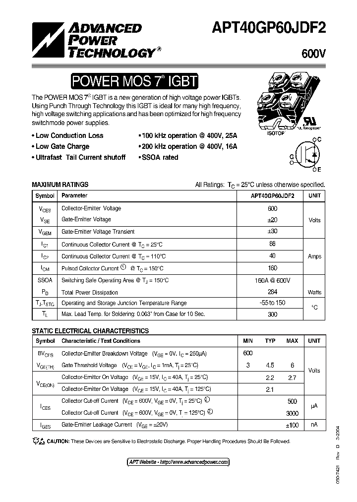 APT40GP60JDF2_8306032.PDF Datasheet