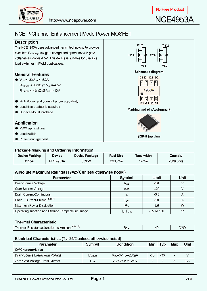 NCE4953A_8312339.PDF Datasheet